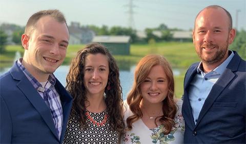 Michael Richard, his wife, and some friends stand together