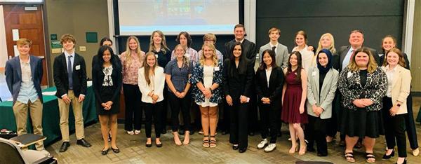 Students after their trial with Athens County Juvenile and Probate Court Judge Zachary Saunders