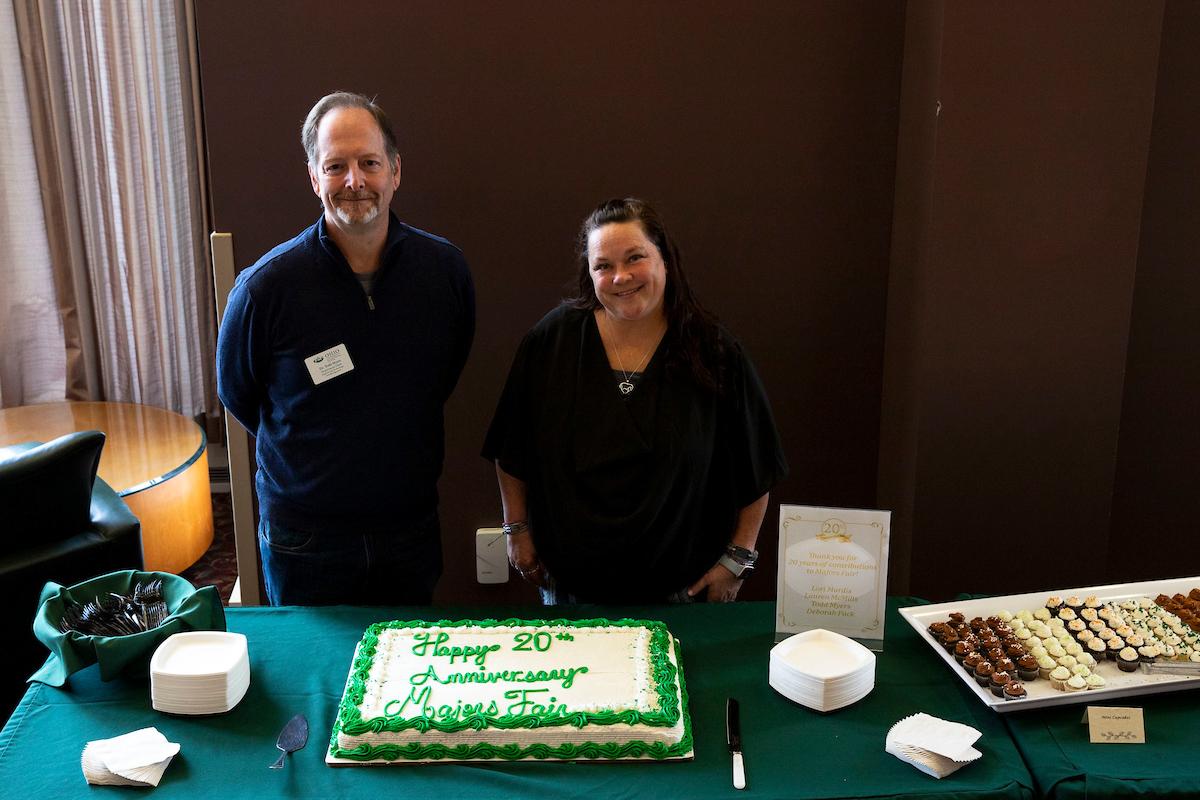 Todd Myers and Lori Mardis are shown at the 2022 Majors Fair