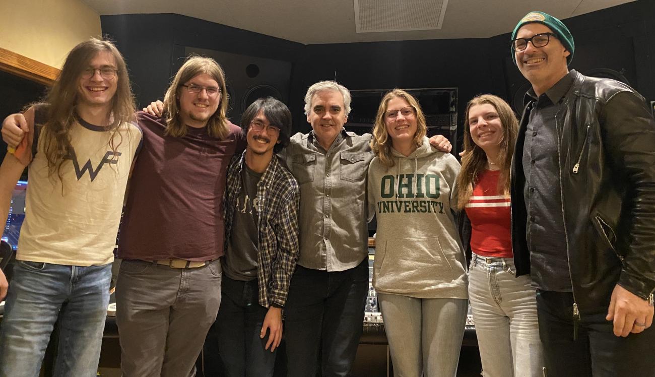 OHIO students are shown at the Public Hi-Fi Studio