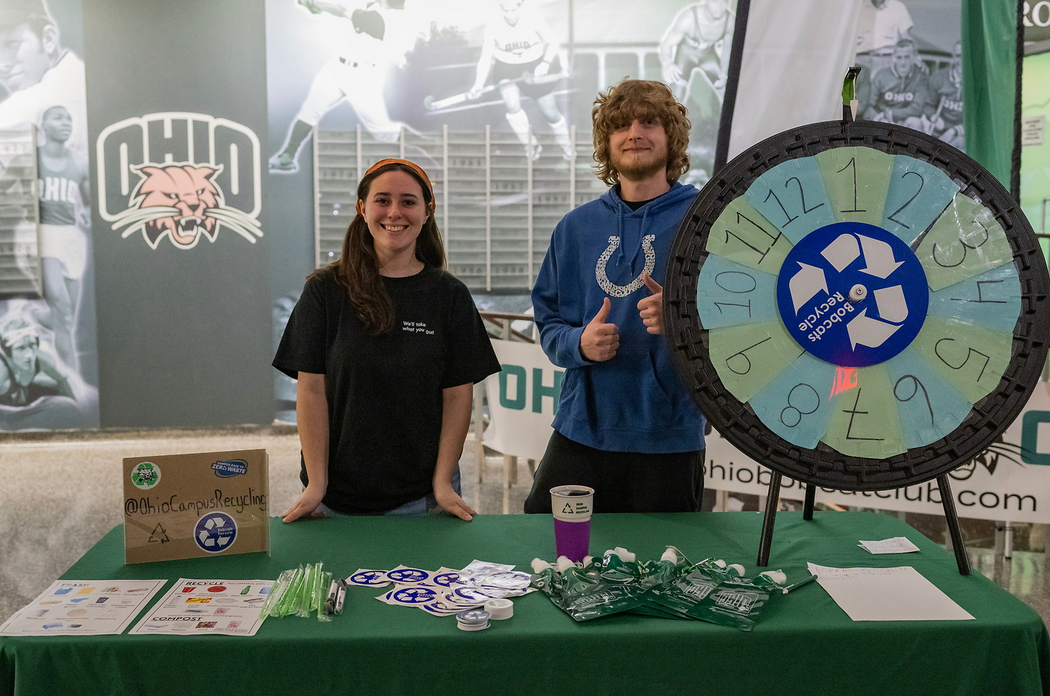 Two OHIO students are shown at the GameDay Challenge