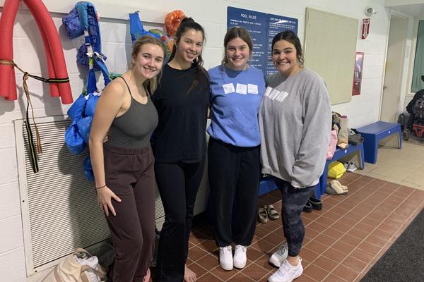 From left, Lindsay Schaeffer, Lea Morris, Hannah Beckman, Gianna Petrella