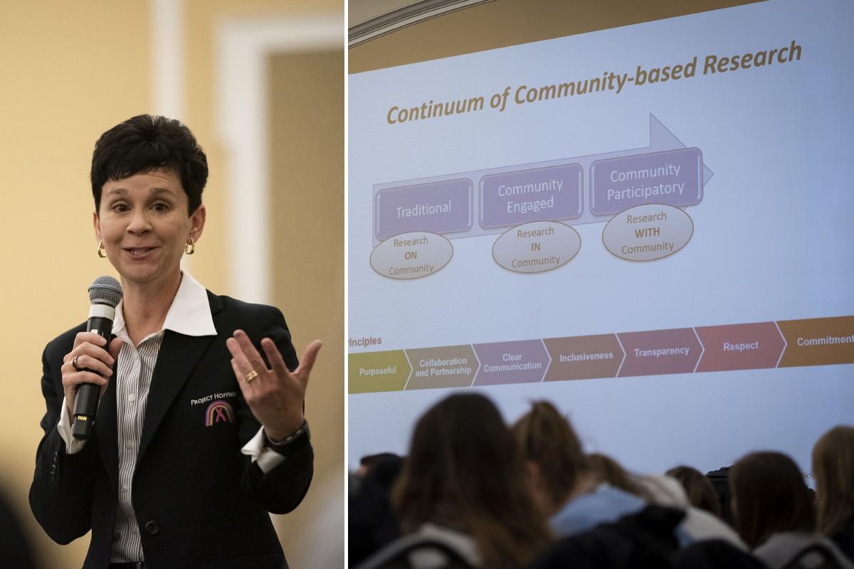 Melissa Thomas speaking at a panel discussion