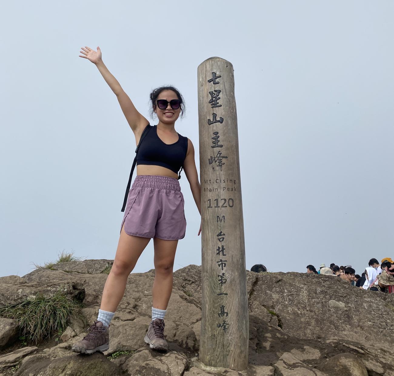 Karolin enjoys the natural landscape of Taipei, Taiwan. 