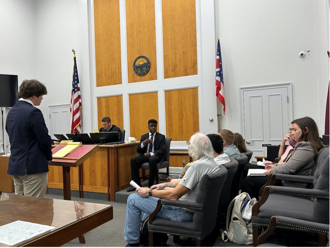 Summer Law & Trial Institute students in their mock trial