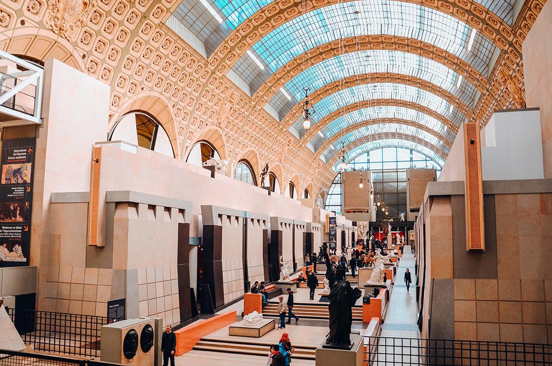 The middle interior of the Musée d'Orsay (Orsay Museum)