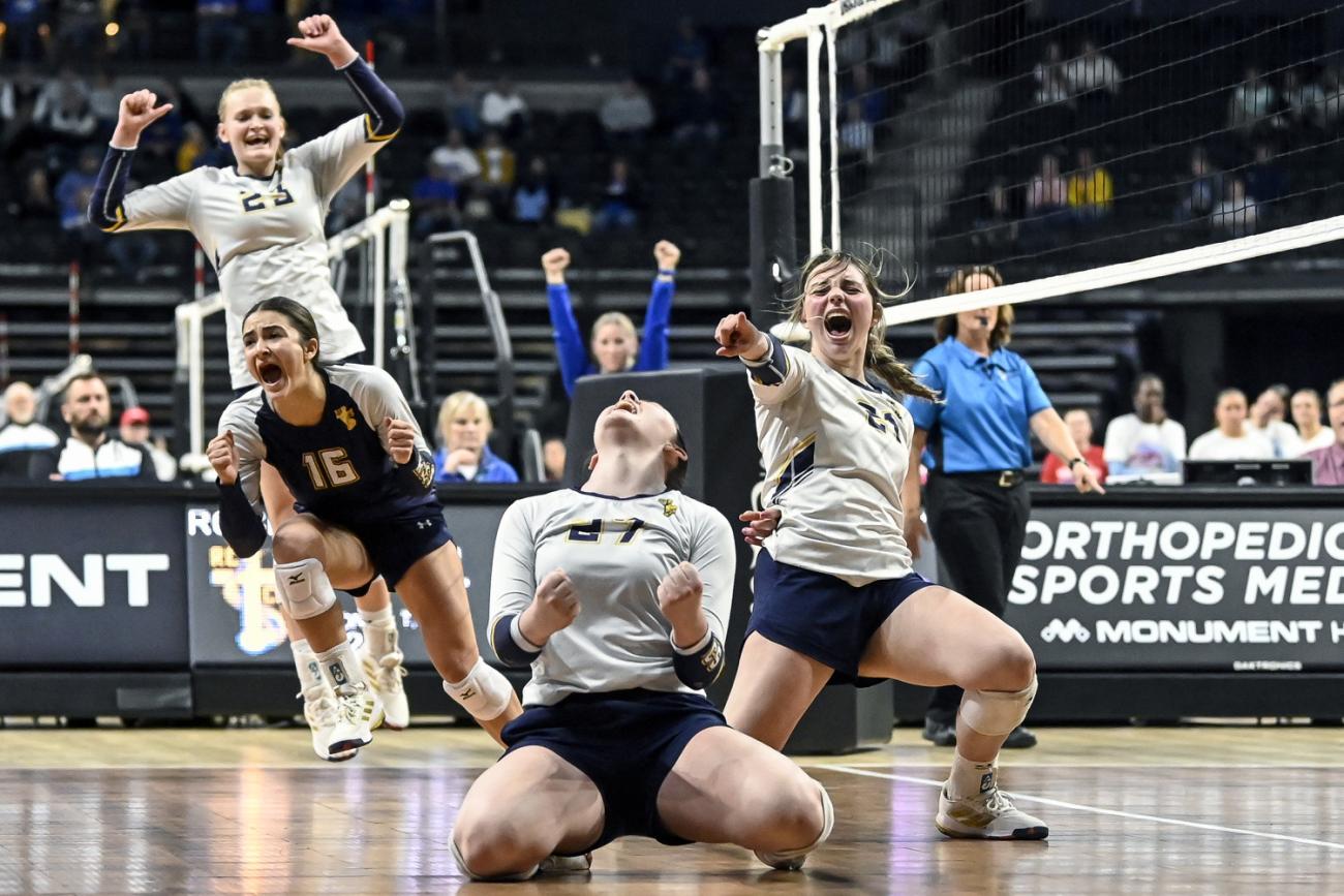 Matt Gade photo of girls’ team celebrating