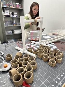 Sophie Countryman  works on a project in the CoLab