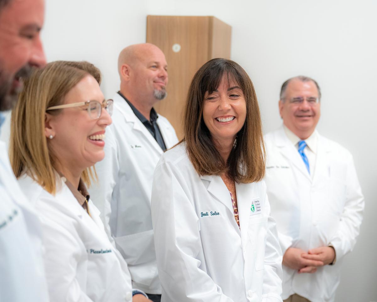 Ohio Rep. Jodi Salvo and other legislators in the clinical skill lab
