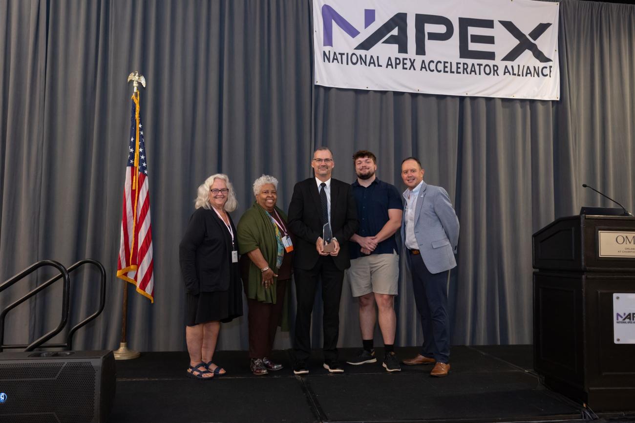 OHIO Apex Accelerator representatives are shown on stage at the national conference