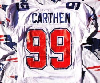 back of new england patriots jersey number 99 carthen