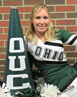 Amanda Bowdle in her cheer uniform