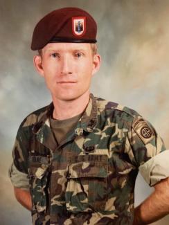 David Crane is shown in his uniform when he was serving in the military