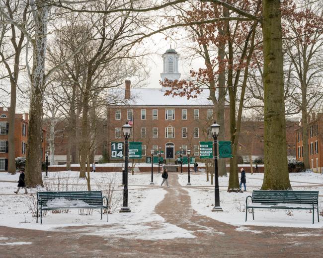 College Green covered in snow