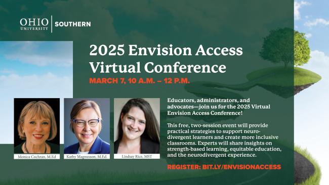 Image of three women and 2025 Envision Access Virtual Conference headline