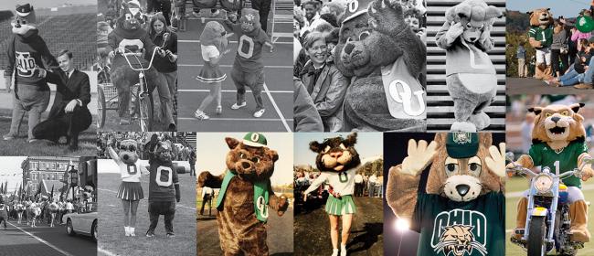 Bobcats mascot through the ages