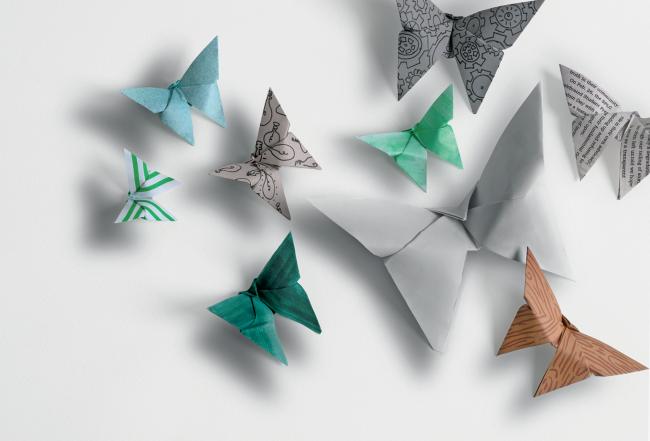 Origami butterflies