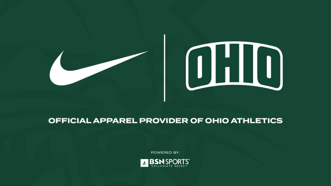 A graphic announcing OHIO Athletics' partnership with Nike. 