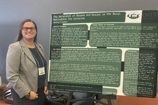 Ashley Labodda with her poster presentation  