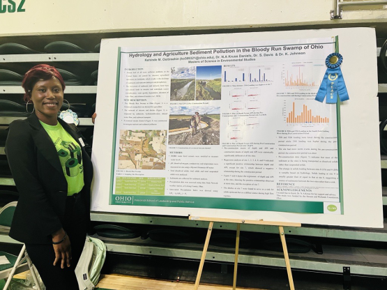  Kehinde Moyosola Ositimehin is shown at the Student Expo 