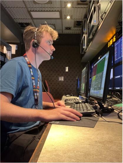  An OHIO alumnus sits at a computer 