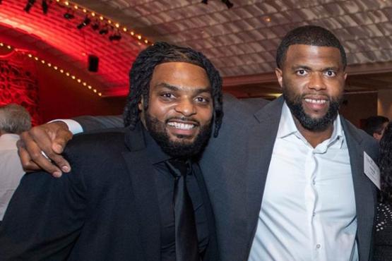  From left, Marcus Sapp and Marty Levingston at the Ohio Innocence Project 20th Anniversary Gala celebration in May. 