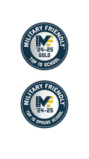 Military friendly 24-25 badge together