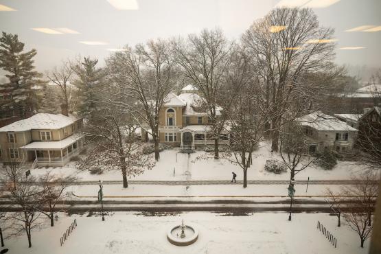  Ohio University&amp;#039;s Athens Campus is shown covered with snow on a winter day 