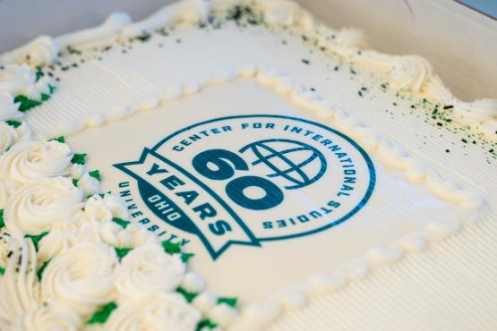  A photo of the Center for International Studies 60th Anniversary cake 