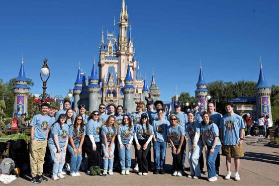  Students in front of Cinderella&amp;amp;#039;s castle at Disney 