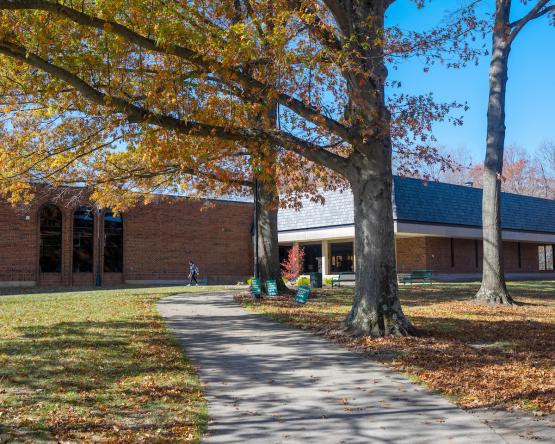 The OHIO Chillicothe Campus is shown on a fall day