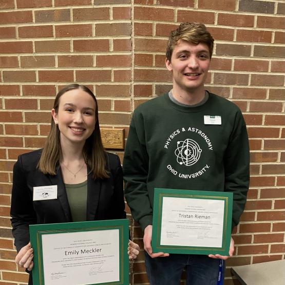  HTC students Emily Meckler (right) and Tristan Rieman (left) 