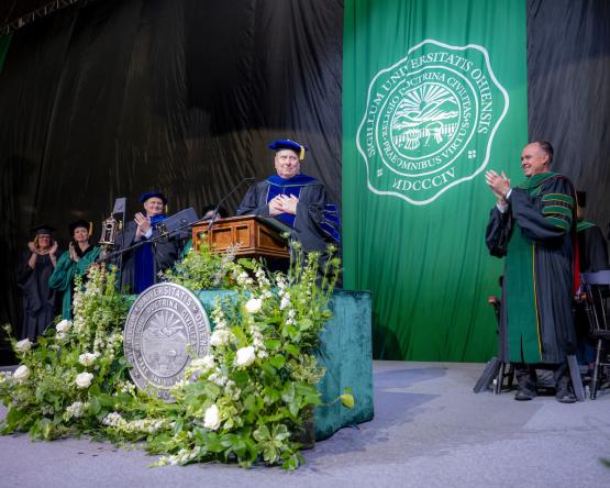  HCOM s Dean John Schriner gives keynote speech at commencement 