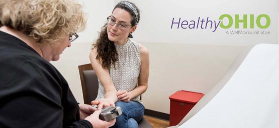 An individual has a health screening at a Healthy OHIO program