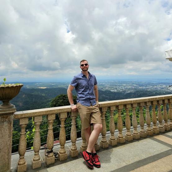 Dakota Tackett at the Temple of Leah in Cebu City, Philippines