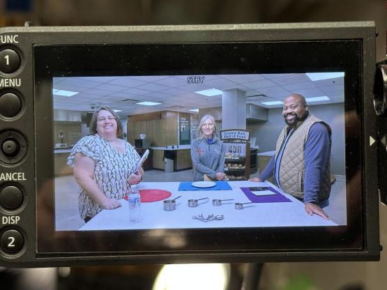 Diabetes Educator Karen Bailey works with Jill Montle and Casanova Green, both individuals living with diabetes