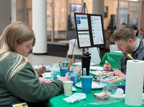 Students paint during art event to mark World Antimicrobial Resistance Awareness Week