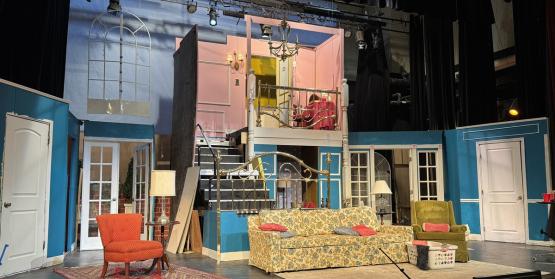 The set on stage for the play, &amp;quot;Leading Ladies&amp;quot;
