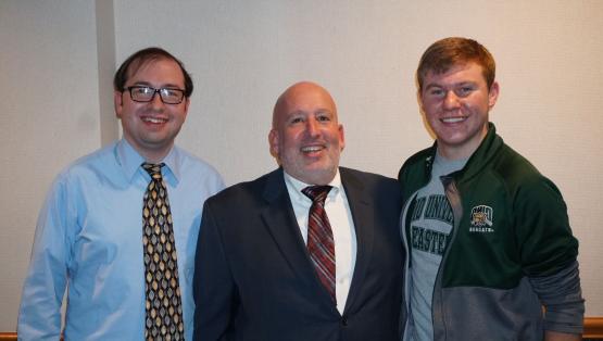 Professor Michael Schor is shown with two other OHIO individuals.