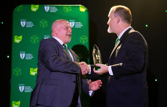 John J. Koncelik, D.O. (’82) receives award at 2025 Ohio Osteopathic Symposium