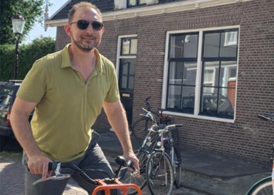 Justin Goodwin on a bike