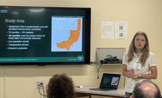 Chloe Christen leads a presentation