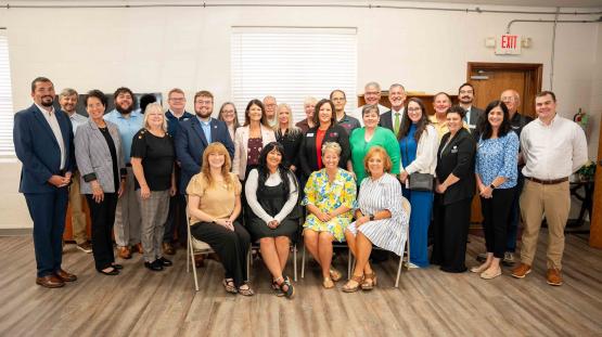 Members of the Mayors' Partnership for Progress gather together for a group photo