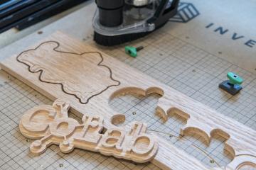 The CoLab Makerspace's CNC wood-cutting machine. Photo: Ben Siegel