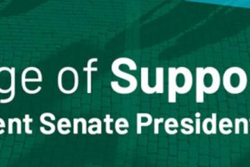 A message of support from Student Senate President Lydia Ramlo