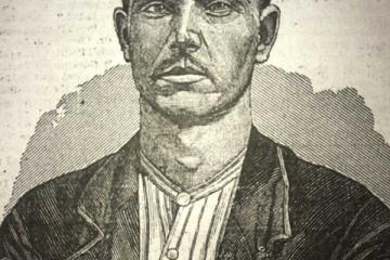 A newspaper image of Christopher Davis