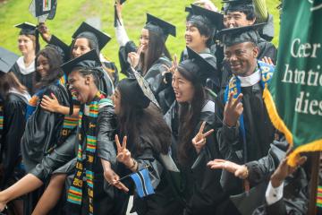 Center for International Studies students pose for a photo at Commencement.