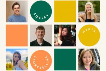 Social Media Storytelling collage featuring six OHIO students