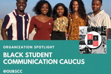 The Black Student Communication Caucus E-Board after a Black alumni networking event.