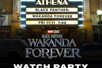 Graphic for "Black Panther: Wakanda Forever" movie screening